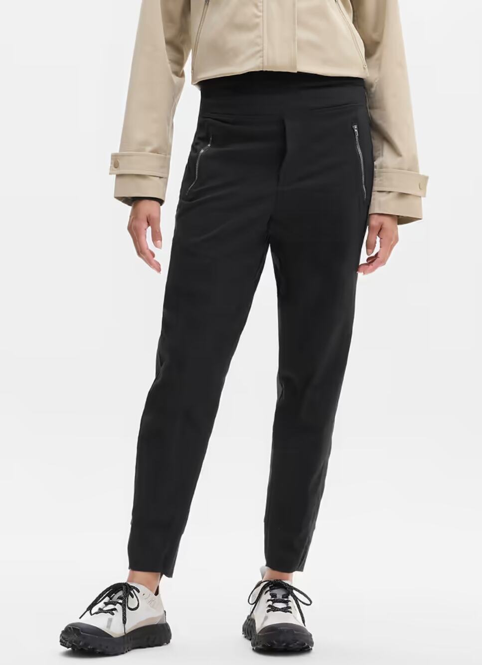 Athleta Womens Jogger Pants 16 Trekkie North Black High Rise Lightweight Running